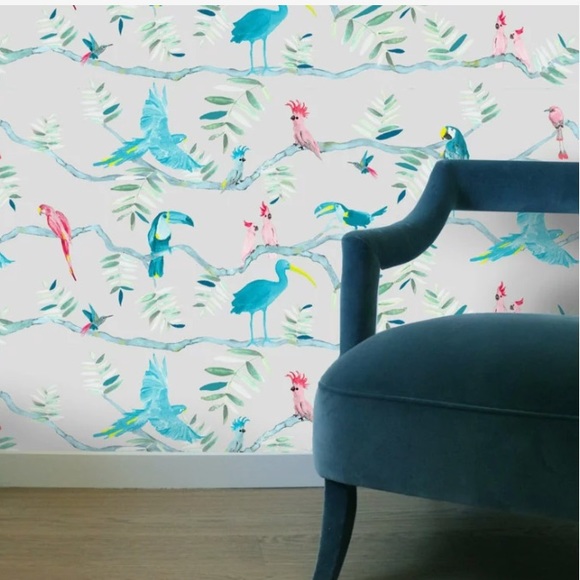 Serena & Lily Wall Decor New Kariokas Pantanal Acqua Tile Wallpaper